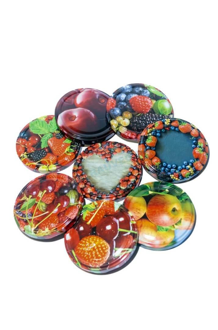 Üveg-Gyöngy Mátra Kft. - befőttes üveg lapka gyümölcs mix