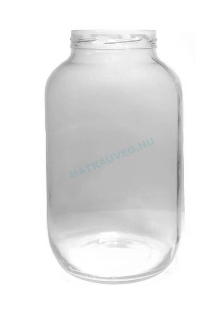 Üveg-Gyöngy Mátra Kft. - nagy öblös befőttes üveg 4250ml