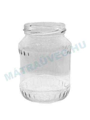 Üveg-Gyöngy Mátra Kft. - facett hagyományos befőttes üveg 370ml