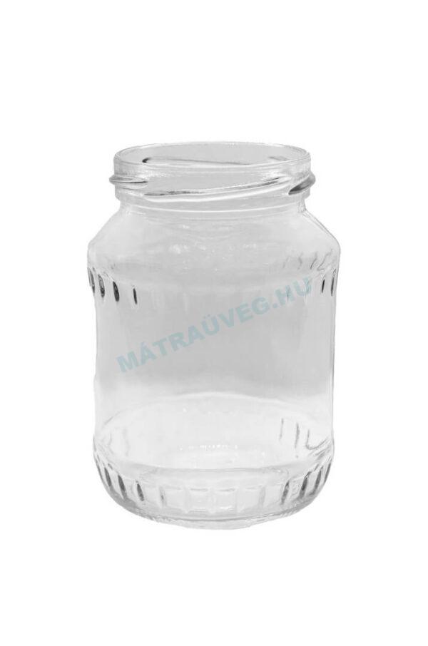 Üveg-Gyöngy Mátra Kft. - facett hagyományos befőttes üveg 370ml