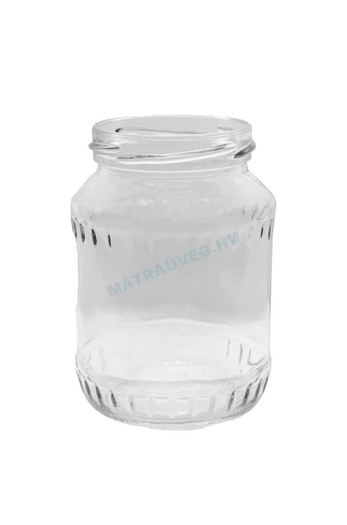 Üveg-Gyöngy Mátra Kft. - facett hagyományos befőttes üveg 370ml