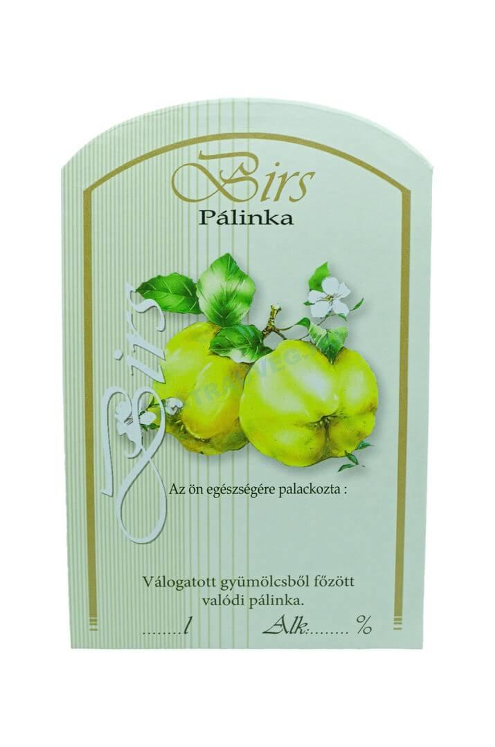 Üveg-Gyöngy Mátra Kft. - Öntapadós pálinkás üveg címke