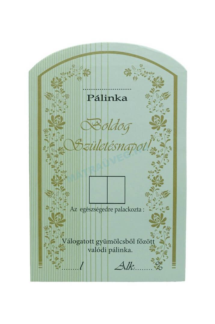 Üveg-Gyöngy Mátra Kft. - Öntapadós pálinkás üveg címke