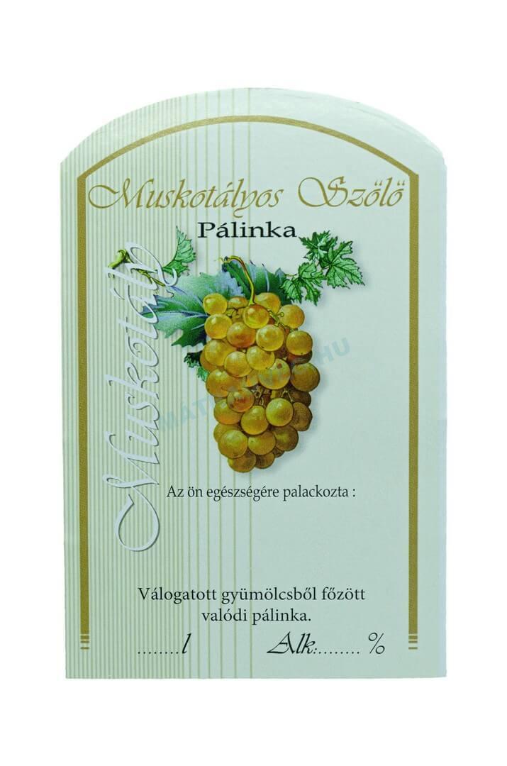 Üveg-Gyöngy Mátra Kft. - Öntapadós pálinkás üveg címke
