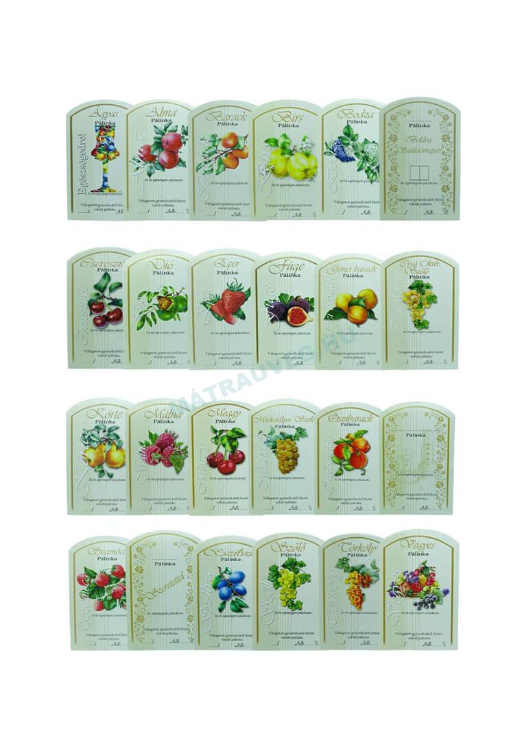 Üveg-Gyöngy Mátra Kft. - Öntapadós pálinkás üveg címke