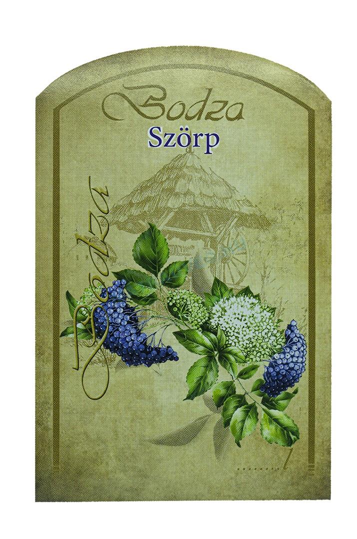 Üveg-Gyöngy Mátra Kft. - Öntapadós szörpös címke