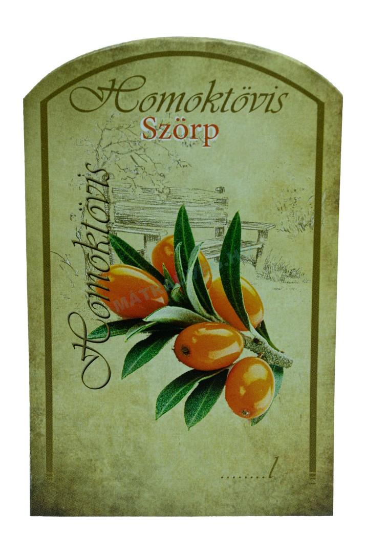 Üveg-Gyöngy Mátra Kft. - Öntapadós szörpös címke