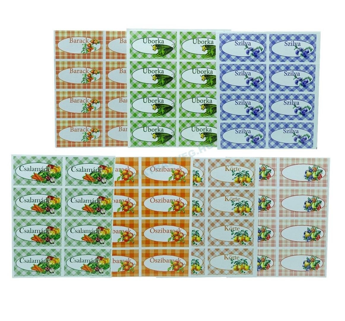 Üveg-Gyöngy Mátra Kft. - Öntapadós befőttes címke