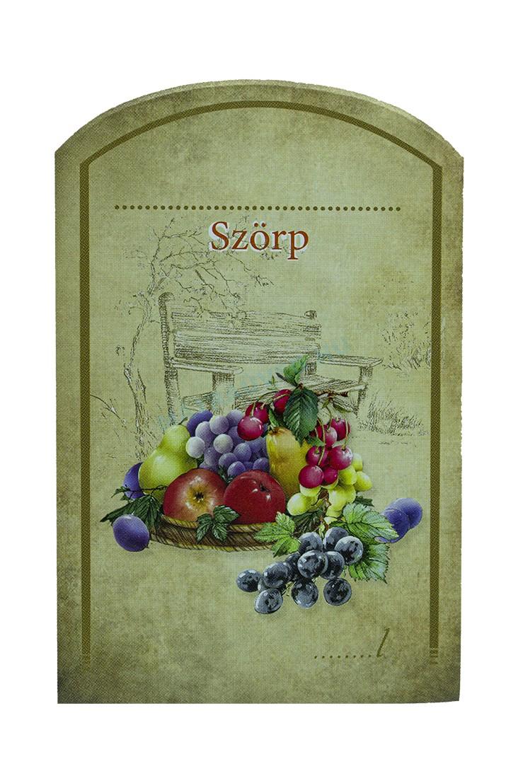 Üveg-Gyöngy Mátra Kft. - Öntapadós szörpös címke