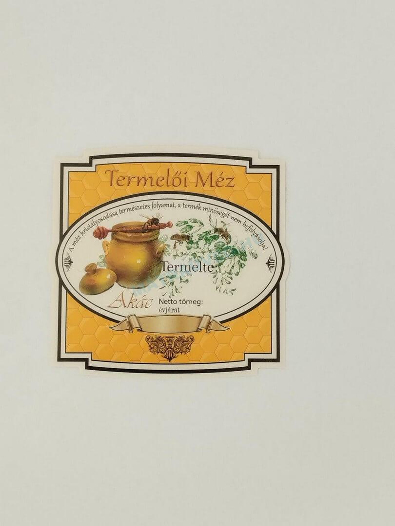 Üveg-Gyöngy Mátra Kft. - Öntapadós mézes üveg címke