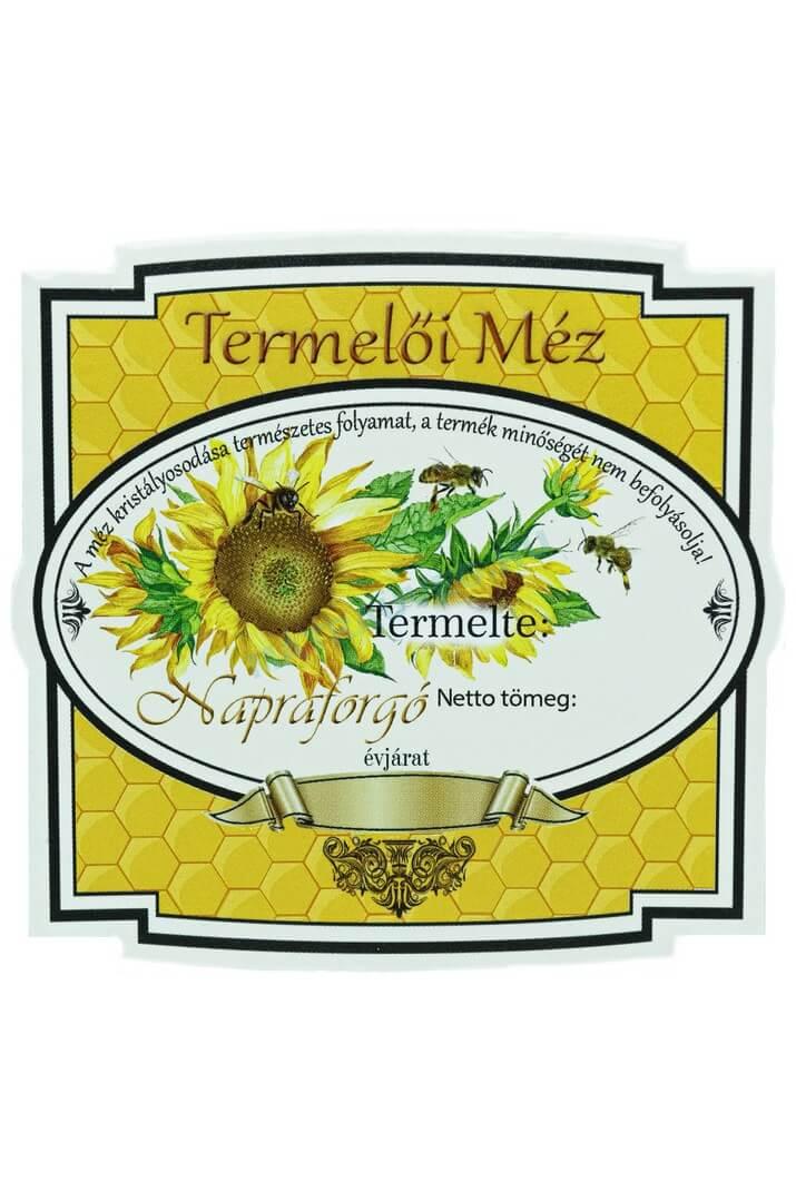 Üveg-Gyöngy Mátra Kft. - Öntapadós mézes üveg címke