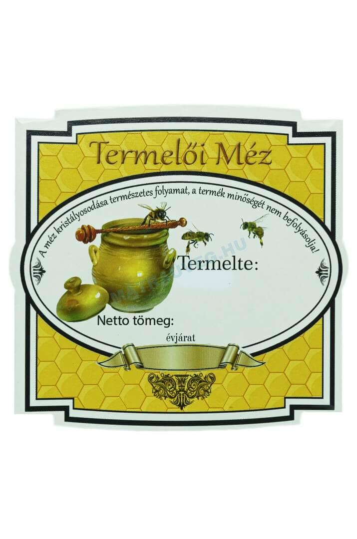 Üveg-Gyöngy Mátra Kft. - Öntapadós mézes üveg címke