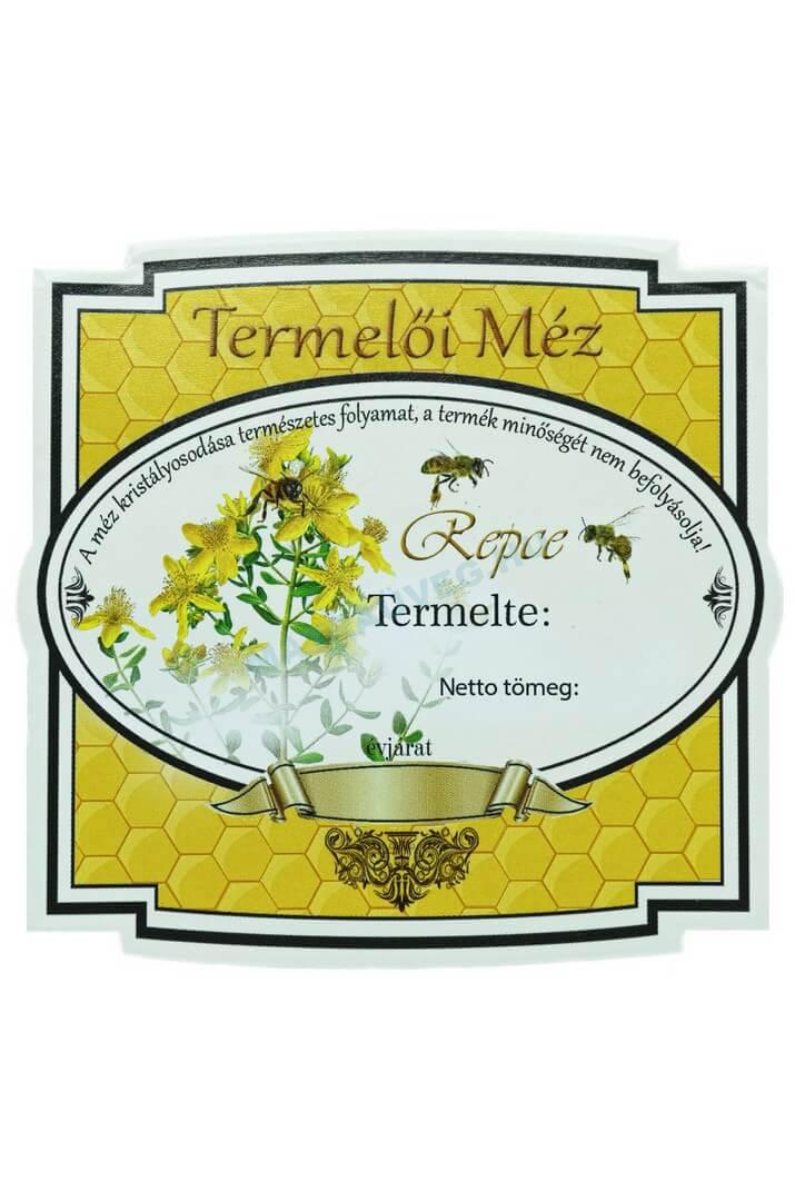 Üveg-Gyöngy Mátra Kft. - Öntapadós mézes üveg címke